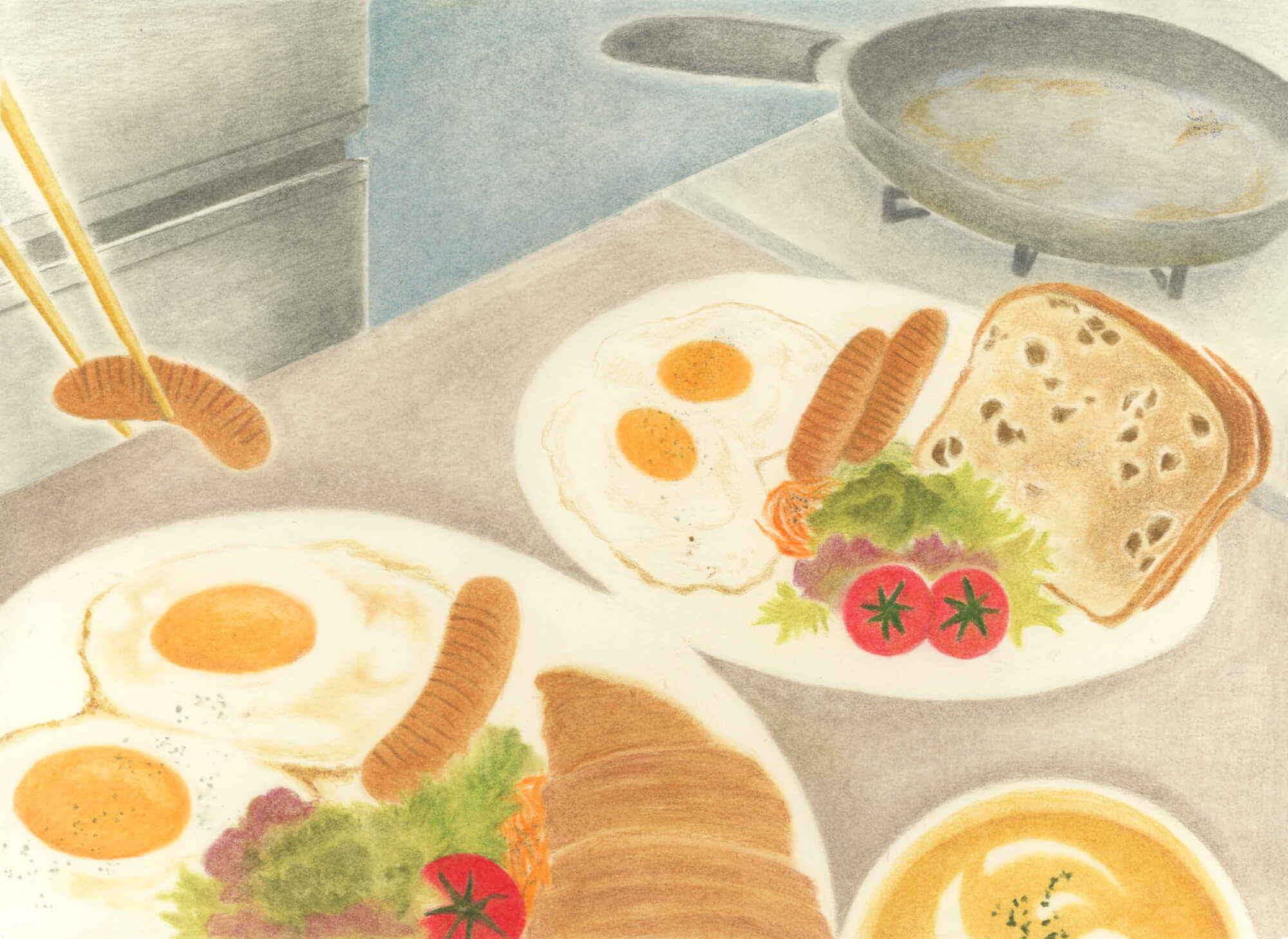 目玉焼きイラスト